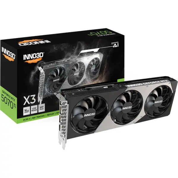 INNO3D Placa video Inno3D GeForce RTX 5070 Ti X3 OC, NVIDIA 16 GB, GDDR7