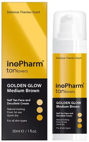 InoPharm Cremă autobronzantă pentru față și decolteu, 30 ml