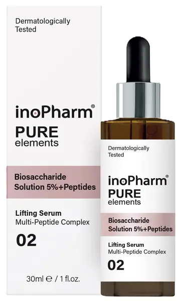InoPharm Pure Elements Ser facial 5% Biosaccharide Solution + Peptides, 30 ml