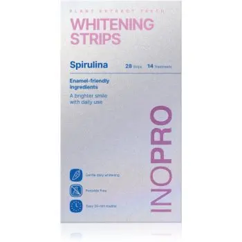 InoPro Green Whitening Strips Spirulina benzi pentru ablirea dintilor pentru dinti