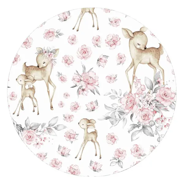 Insertie pentru landou MimiNu din plasa 3D Sweet Deer Pink