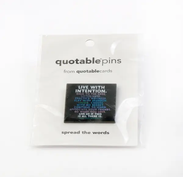 Insigna - Quotable Pins-Live With Intention | Quotable Cards