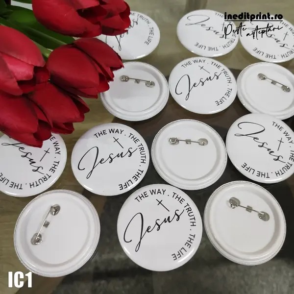Insigne personalizate cu diametru 58 mm IC1 Magnet
