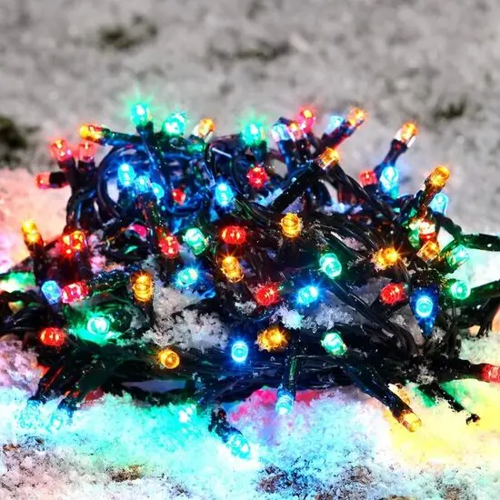 Instalație luminoasă tip rolă pentru interior și exterior, 100 m, 480 LED-uri multicolore Engros