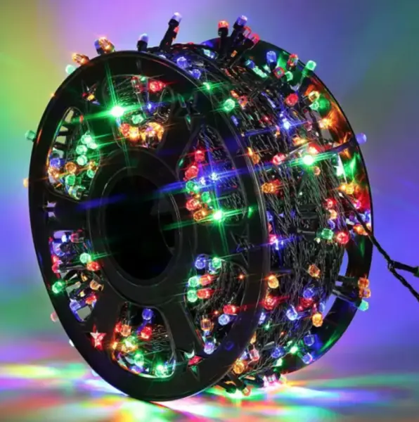 Instalatie multicolora 50m tip rola cu 240 LED 8 efecte de iluminare