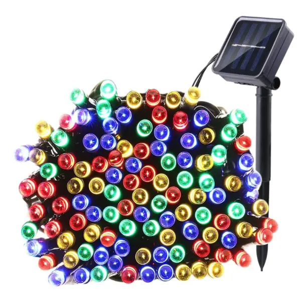Instalatie solara decorativa lungime 30 metri cu 300 LED MULTICOLOR