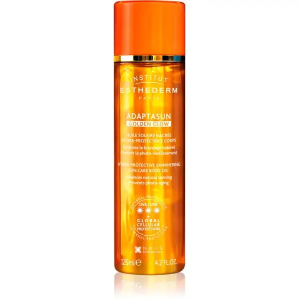 Institut Esthederm Adaptasun Golden Glow ulei stralucitor cu o protectie UV ridicata 125 ml