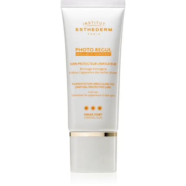 Institut Esthederm Photo Regul Pigmentation Irregularities Unifying Protective Care tratament pentru îndepărtarea petelor pigmentare cu o protectie UV ridicata 50 ml