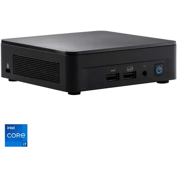 INTEL Mini PC Intel® NUC 12 Pro Kit NUC12WSHi7 cu procesor Intel® Core™ i7-1260P pana la 4.70GHz, fara RAM, fara stocare, No OS, Black