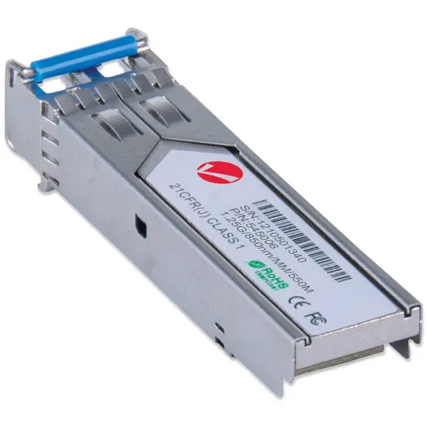 INTELLINET Modul transceiver optic SFP Gigabit Fiber 1000BaseSX (LC), Multi-Mode, 850nm, 550m