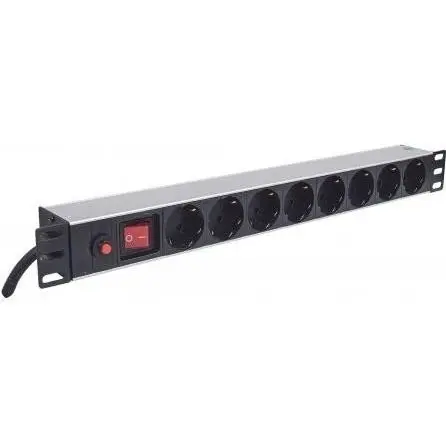 INTELLINET Power Strip Intellinet 1U pentru rack 19, 8 prize Schuko, maxim 16A, indicator LED, protectie la suprasarcina, on/off, cablu 3m 713986