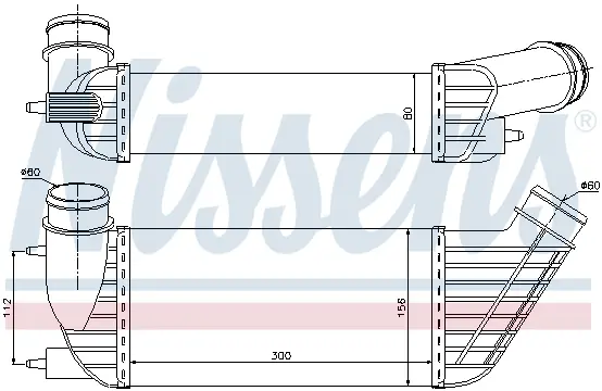 Intercooler CITROEN C8, JUMPY; FIAT SCUDO; LANCIA PHEDRA; PEUGEOT 807, EXPERT, EXPERT TEPEE; TOYOTA PROACE 2.0D dupa 2006