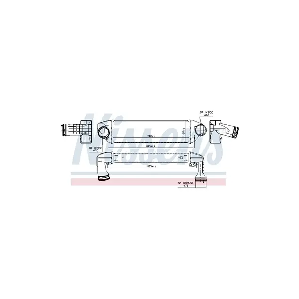 Intercooler, compresor NISSENS 96129
