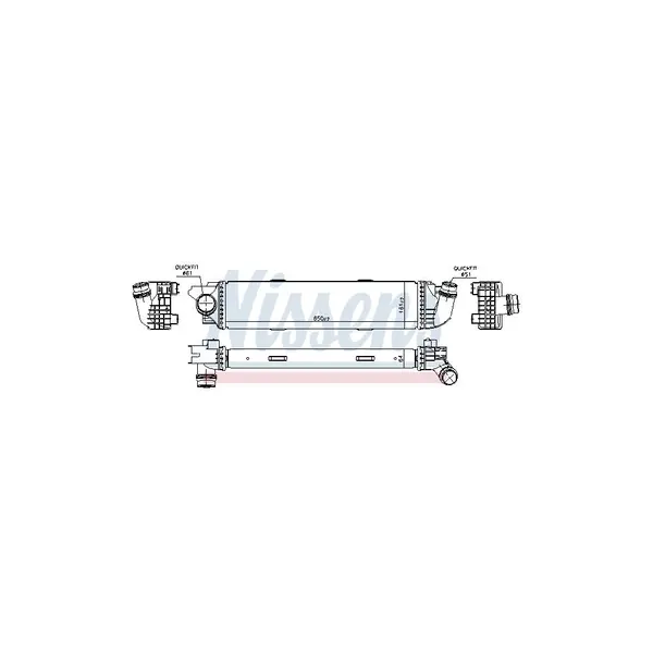 Intercooler, compresor NISSENS 96149