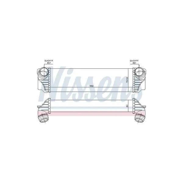 Intercooler, compresor NISSENS 96441
