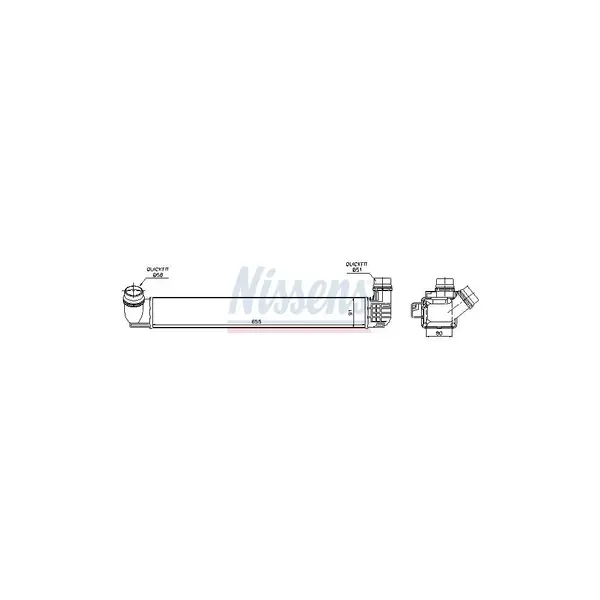Intercooler, compresor NISSENS 96545