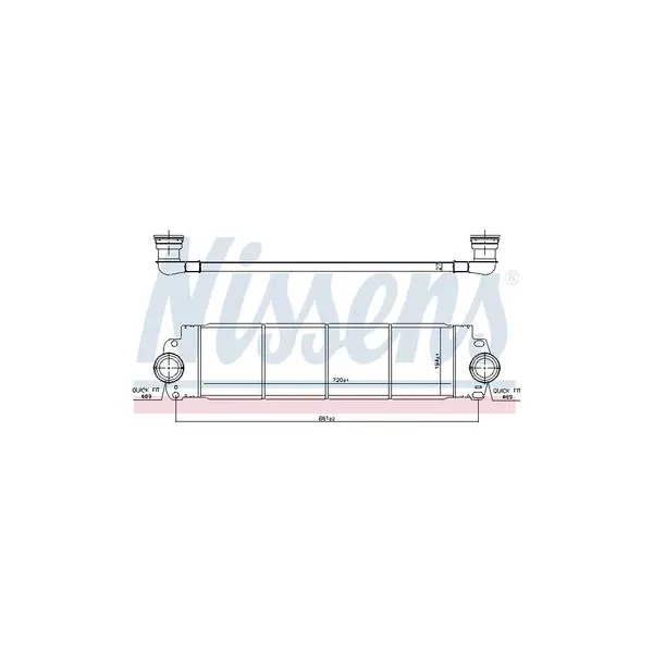 Intercooler, compresor NISSENS 96683