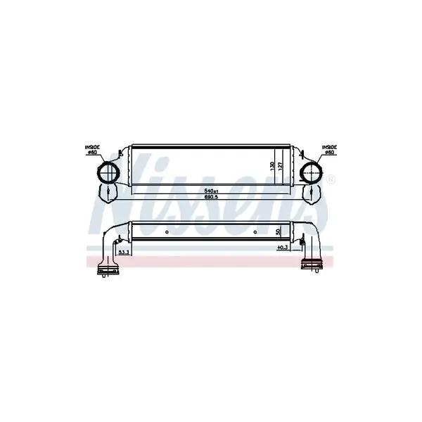 Intercooler, compresor NISSENS 96723