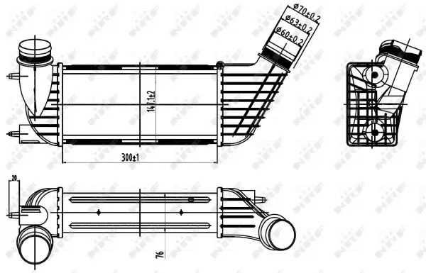 Intercooler, compresor NRF 30192