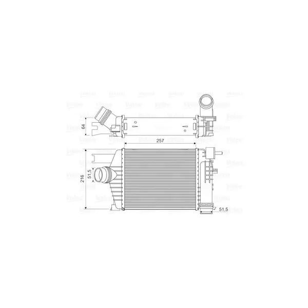 Intercooler, compresor VALEO 818343