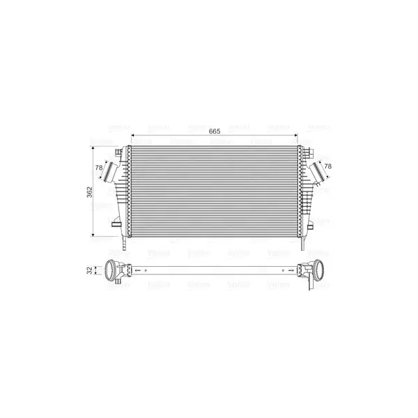 Intercooler, compresor VALEO 818603
