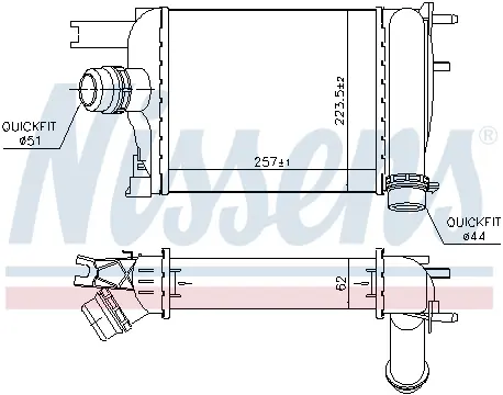 Intercooler DACIA DOKKER, DOKKER EXPRESS, DUSTER, LODGY, LOGAN II, LOGAN MCV II, SANDERO II; RENAULT CAPTUR I, CLIO IV, LOGAN I, SANDERO STEPWAY II 1.2-1.6LPG dupa 2011