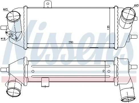 Intercooler HYUNDAI I20, IX20; KIA SOUL, VENGA 1.4D 1.6D dupa 2008