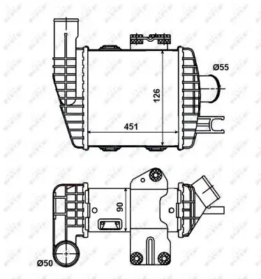Intercooler HYUNDAI TUCSON; KIA SPORTAGE 2.0D dupa 2004
