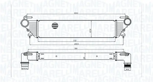 Intercooler potrivit FIAT 500L, TIPO 0.9-1.6D 09.12-