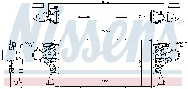 Intercooler potrivit MERCEDES GL (X166), GLE (C292), GLE (W166), GLS (X166), M (W166) 3.0D 06.11-10.19