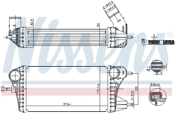 Intercooler potrivit SUZUKI SWIFT V 1.0 1.0H 04.17-