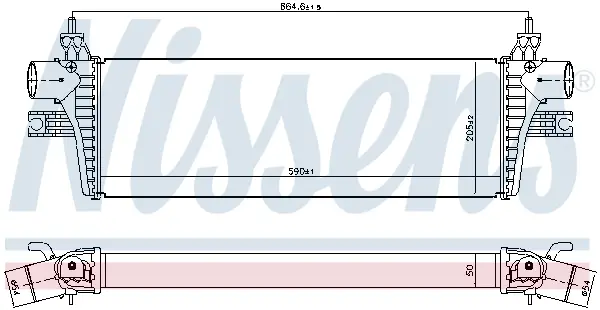 Intercooler potrivit TOYOTA HILUX VIII 2.4D 2.8D 05.15-