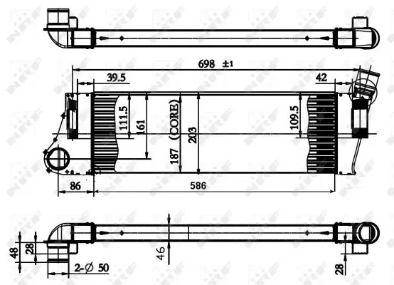 Intercooler RENAULT GRAND SCENIC II, MEGANE II, SCENIC II 1.5D 1.9D 2.0 dupa 2002