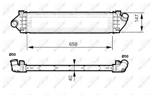 Intercooler VOLVO S60 II, S80 II, V60 I, V70 III; FORD GALAXY, MONDEO IV, S-MAX 1.6D 1.8D 2.0D dupa 2006