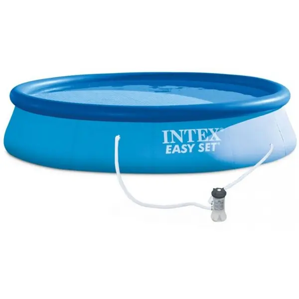 Intex Piscina gonflabila, Intex Easy Set, cu pompa filtrare, 396 x 84 cm