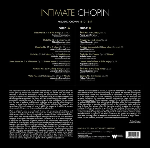 Intimate Chopin - Vinyl | Frederic Chopin, Various Artists