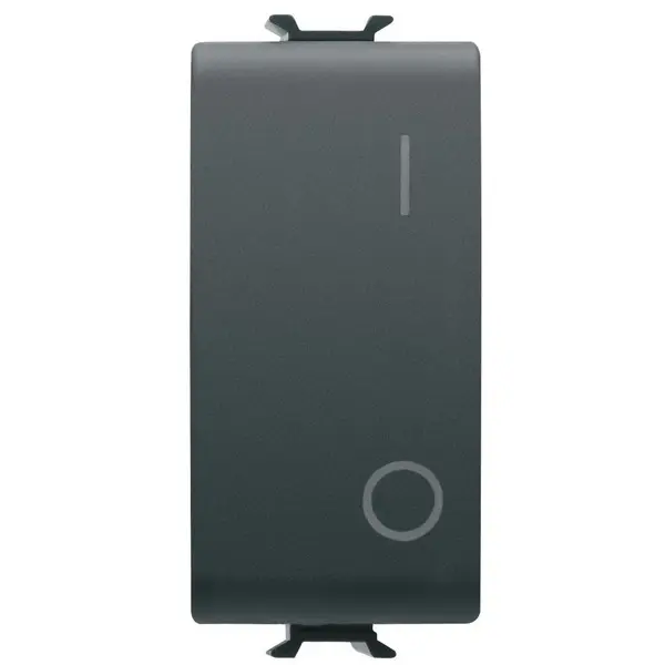 Intrerupator 2 poli 1 modul 16A Gewiss Chorus GW12004, negru satin