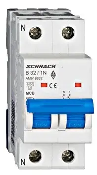 Intrerupator automat, 32A, 1P+N, 32A, curba B, 6kA, Schrack AM618632