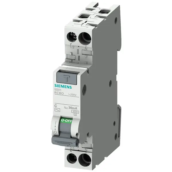 Intrerupator automat diferential RCBO 1P+N 10A/30mA 4.5kA curba C tip AC Siemens 5SV1313-1KK10
