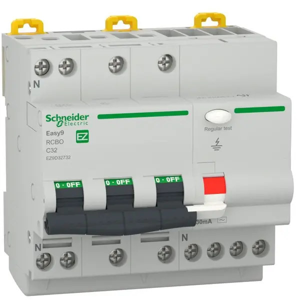 Intrerupator automat diferential RCBO Easy9 3P+N 32A/30mA 4500 AC Schneider EZ9D32732