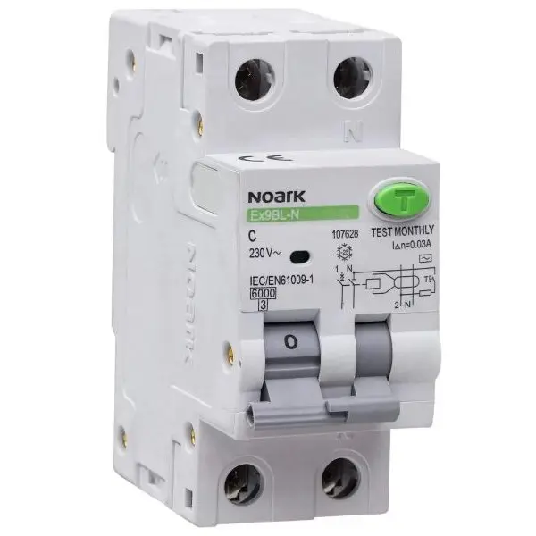 Intrerupator automat RCBO 1P+N 16A/30mA tip AC Noark 107630