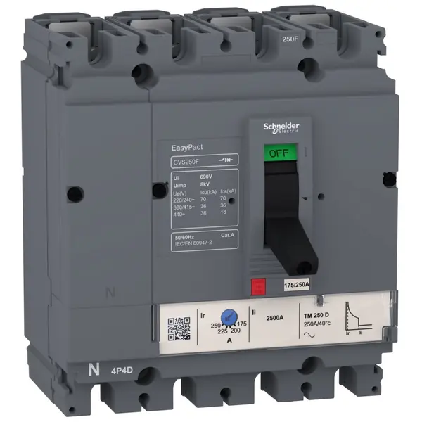 Intrerupator automat tip Easypact CVS, CVS160F Tm160D, 4P/4D Schneider LV516353