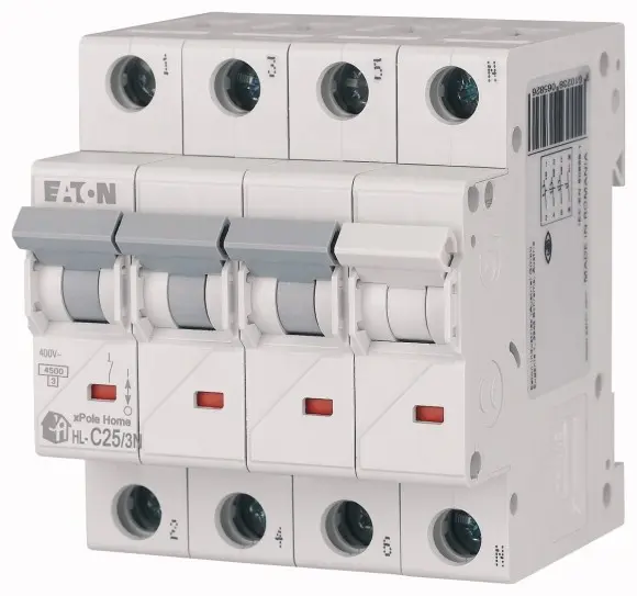 Intrerupator Automat Xpole Home 25A 3P+N C 4.5kA HL-C25/3N