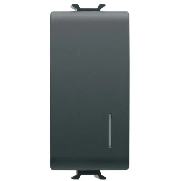 Intrerupator cap scara 1 modul Gewiss Chorus GW12052, 1P 16AX, iluminare, negru satin