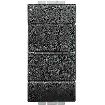 Intrerupator cap scara axial 10A 1 modul Bticino Living Light L4053N, antracit