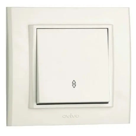 Intrerupator Cap Scara ST Mina Ovivo OV00426, 10A, 250V, IP20, natural alb