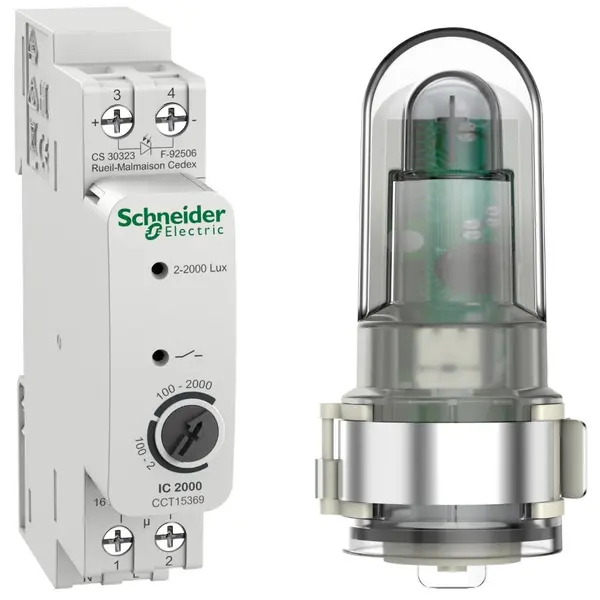 Intrerupator crepuscular IC2000+celula exterioara Schneider CCT15369