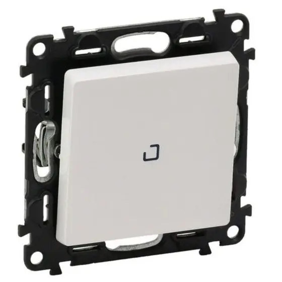 Intrerupator cruce cu lumina de control Legrand 752148, LED, 10AX, 250V, 10A, IP20, alb