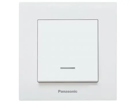 Intrerupator cu LED normal/deschis cu montaj incastrat, IP 20, Karre Plus Panasonic P-KP1L