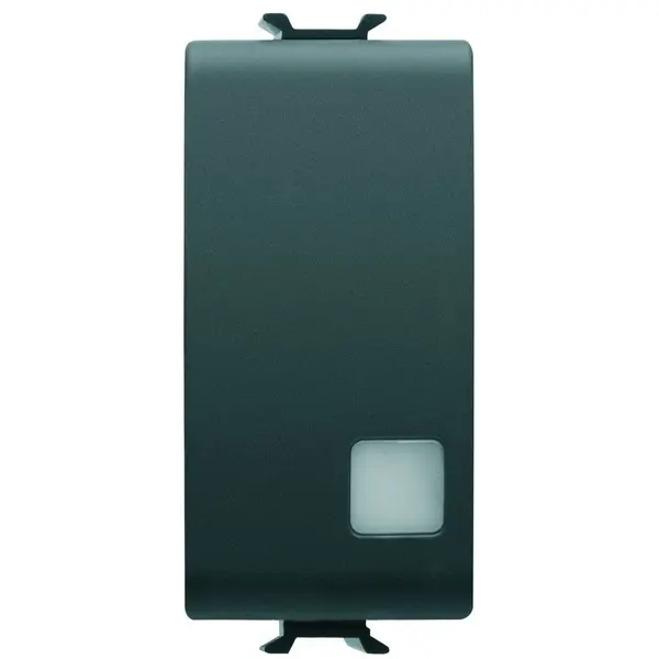 Intrerupator cu revenire+led 1 modul Gewiss Chorus GW12133, negru satin